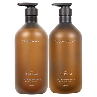 hetras. 飯店療癒沐浴乳身體乳套組 1013ml x2 飯店香氛 保濕 身體護理, 1組