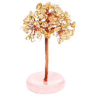 吉祥水晶 小發財樹, 黃水晶 + 粉水晶