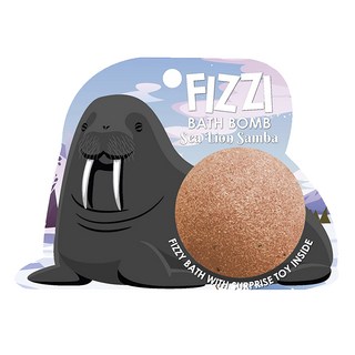 Saboo 泡沫沐浴球 SEA LION SAMBA 海上桑巴舞 內附驚喜小公仔, 100g, 1顆