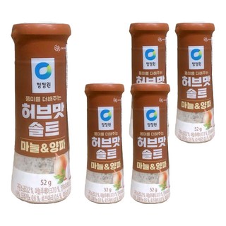 清靜園 草本味海鹽 (大蒜 + 洋蔥) 52g, 5瓶