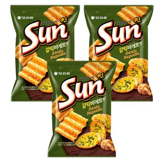 ORION 好麗友 陽光波浪玉米脆片香蒜奶油口味,3包,80g,酥脆口感