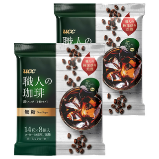 ucc 職人珈琲濃縮球 無糖, 14g, 8顆, 2包