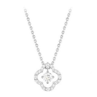 J.ESTINA 女性 CLOVIA DUELLO 項鍊 + 購物袋 銀色 42cm