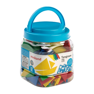 Miniland 百變益智七巧板 Set 84片 5歲以上適用, 1桶, 多色