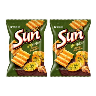 ORION 好麗友 陽光波浪玉米脆片香蒜奶油口味, 2包, 酥脆口感, 80g