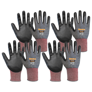 카멜로 베임 방지 코팅 안전장갑 양손세트 007-CUT, 혼합색상, 4세트