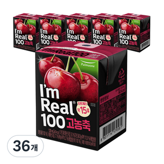 아임리얼 100 고농축 타트체리, 120ml, 36개