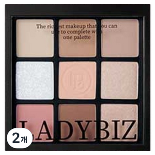 LADYBIZ City Girl Mood系列 9色眼影盤, 2個, 9g, 01尤諾伊亞