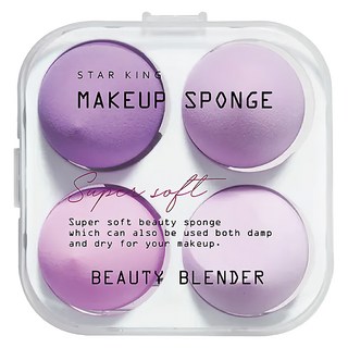 STAR KING 星之冠 超柔軟美妝蛋, 乾濕兩用, 紫色系, 1組