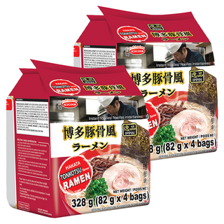 AceCOOK 博多豚骨風味袋麵, 濃郁湯底, 正宗風味, 宵夜或正餐的理想選擇, 8包