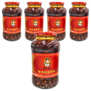 老干媽 香辣脆油辣椒 洋蔥香 花椒麻 焦香甘美, 670g, 5罐