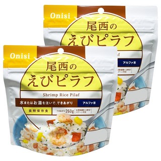 Onisi 尾西 沖泡即食飯 蝦仁風味, 100g, 2包
