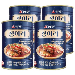 삼포 사골 육수의 깊은 맛의 정어리 통조림, 4개, 300g