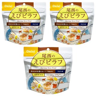 Onisi 尾西 沖泡即食飯 蝦仁風味, 100g, 3包