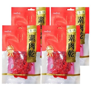 長松食品 原味素肉乾 精製調理零食 安心開胃, 60g, 4包