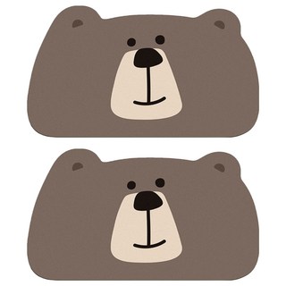 軟珪藻土地墊, 棕熊頭, 2個