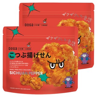 DoGa 小米菓 川辣椒麻 小粒油炸米餅，香辣酥脆口感, 60g, 2包