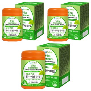 뉴트리디데이 비타구미 멀티비타민 미네랄, 60정, 180g, 3개