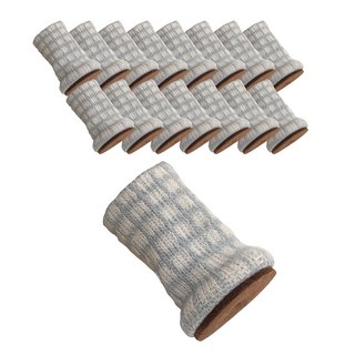 엘트리 니트니트의자발캡 4p x 4세트, 그레이체크, 4개