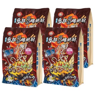 一碗好麵 瘋狂爆炒螺獅粉400g 台灣米精製 香辣夠味湯鮮味美, 4包