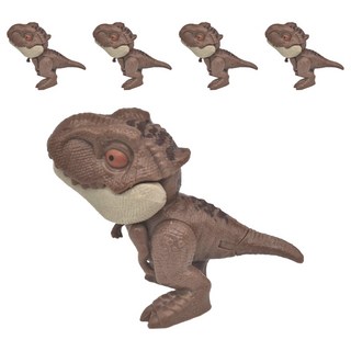 咬手指恐龍玩具 棕色恐龍 5入, 1組