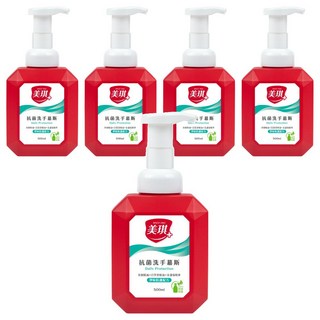 美琪 抗菌洗手慕斯 淨味防護 添加橘油＋薄荷精油, 500ml, 5瓶