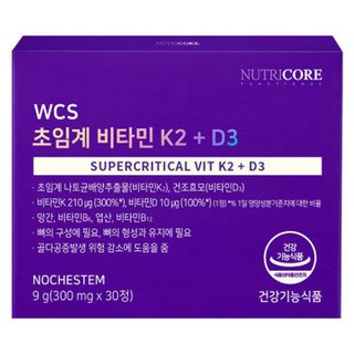 뉴트리코어 초임계 비타민 K2 + D3, 30정, 1개