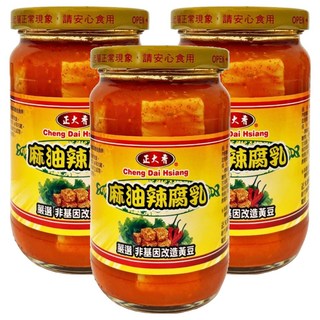 正大香 麻油辣豆乳，嚴選非基因改造黃豆, 340g, 3罐