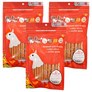 雞老大 軟性雞肉點心棒 無鹽低脂無著色 全犬種適用, 170g, 3包