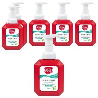 美琪 抗菌洗手慕斯 淨味防護 添加橘油＋薄荷精油, 500ml, 6瓶
