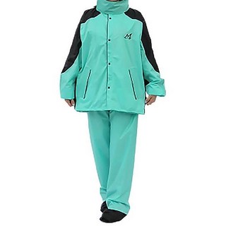 Moto cap 鈦鴻 雙側開套裝雨衣 M202, 綠色