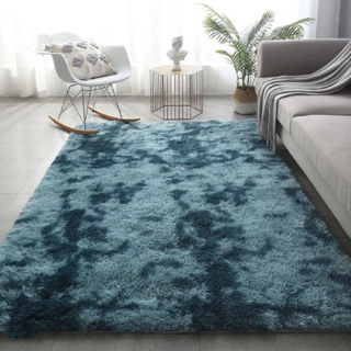 北歐風漸層渲染長絨毛地毯