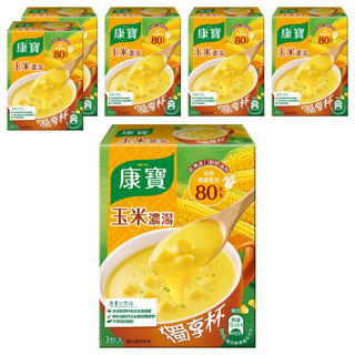 康寶奶油風味獨享杯玉米 18g*3入 (方便攜帶、快速沖泡、低卡), 54g, 6盒