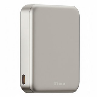 Timo 魔方系列 3合1磁吸無線充行動電源 10000mAh, POT-576, 鈦色