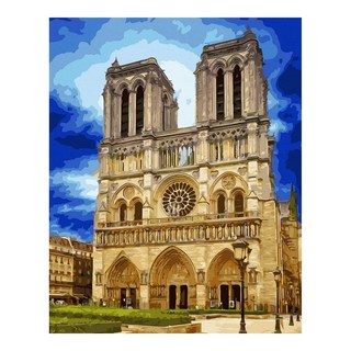 ArtLife 藝術生活 世界風情系列 數字油畫DIY TW046 50 x 40cm, 巴黎聖母院, 1個