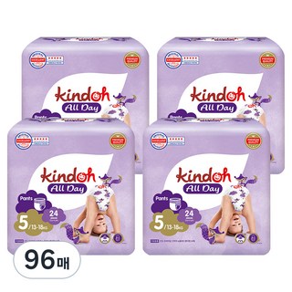 킨도 프리미엄 뉴올데이 팬티형 기저귀 남녀공용, 5단계, 96매