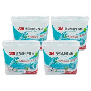 3M 細滑牙線棒 薄荷木醣醇 ECO新版, 156支, 4盒