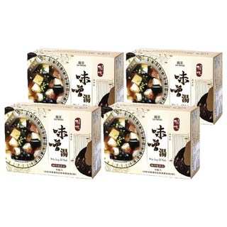 菇王 味噌高湯隨身包 傳統釀造 口感濃郁溫和 加熱水即可食用 快速方便, 144g, 4盒