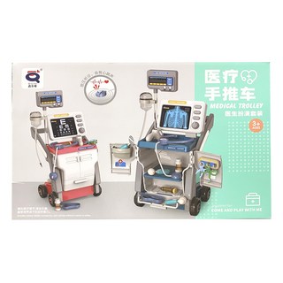 啟樂哆 仿真醫療護理工作台手推車醫生組家家酒 927, 藍色, 1套