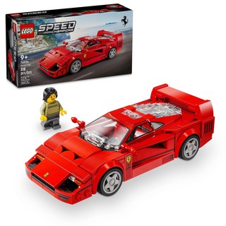 LEGO 樂高 法拉利 Ferrari F40 Supercar, 義大利車廠40週年紀念設計, 附賽車手人偶及配件, 車迷收藏首選, 混合色, 1盒
