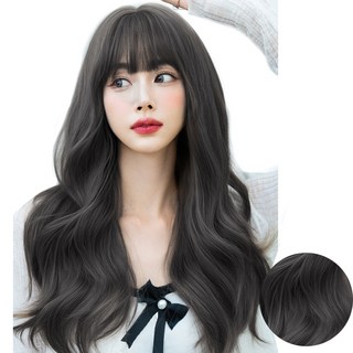 gabal-wid Barbie Story 全頂假髮 + 髮網套組, 1個, 自然黑