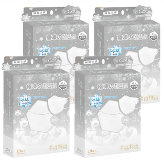 明基健康生活 幸福物語 極凍3D涼感力成人醫療口罩 無暇白, 10個, 4盒