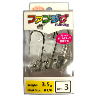 Berkley 貝克力 Fun Jig 粗骨大根鉤 汲鉤頭 鉛頭鉤 岸釣 船釣 根釣 鱸魚 青物 假餌 擬餌 路亞 釣魚 3.5g, 3個, 1組
