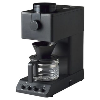 TWINBIRD 職人級全自動手沖咖啡機, 日本咖啡教父田口護監製, 六向注水設計, 石臼式磨豆機, 日本燕三条職人工藝製造, CM-D457TW, 黑色