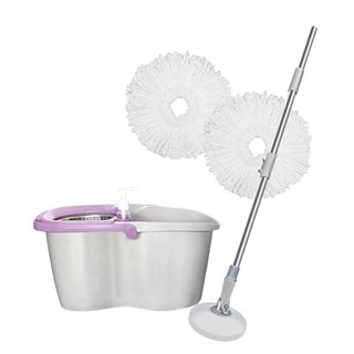 WHOLE HEIGHT 闔樂泰 迷你轉轉拖 4件組 不鏽鋼材質 手壓式脫水, 1組