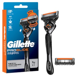 Gillette 吉列 ProGlide無感系列刮鬍刀+刮鬍刀頭 2入組, 1組