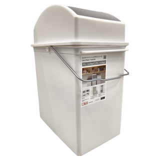 like-it PUSH OPEN TRASH BIN 搖蓋式矮版垃圾桶 S137080016 1.17kg 17L, 白色