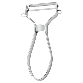 SHIMOMURA 下村 Pro grade 18-8不鏽鋼薄皮削皮刀 快速番茄削皮器, 銀色, 1個