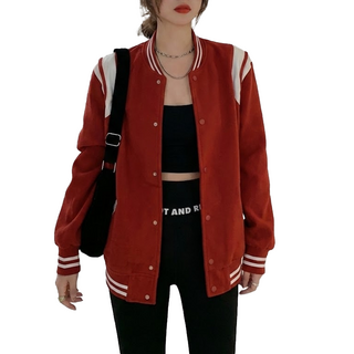 Y8370刷毛美式棒球外套