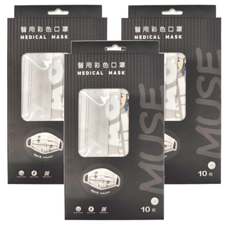 ABIS 進擊的巨人 成人平面醫用口罩 17.5 x 9.5cm, Q版人物, 10片, 3盒